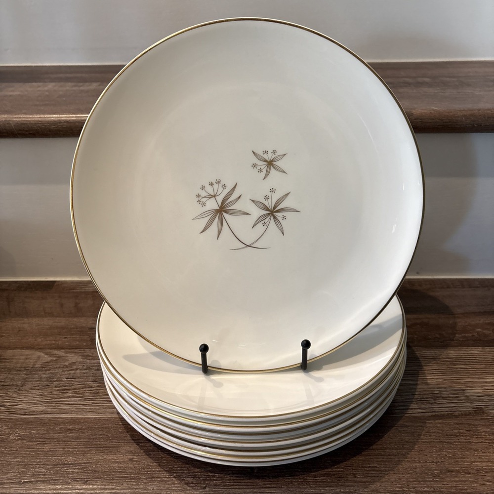 8 ROYAL DOULTON Mid Century Modern Auriel 10" ROUND Dinner Plates H.4942